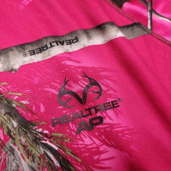 RealTree AP Athletic Active Short Sleeve T Shirt Womens Size Large L Pink - Picture 4 of 8